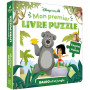DISNEY BABY - Mon Premier Livre Puzzle - 5 puzzles 4 pièces - Baloo et la Jungle