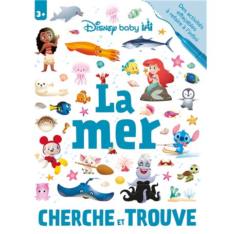 DISNEY BABY - Cherche et Trouve - Cahier de jeux effaçable - La Mer