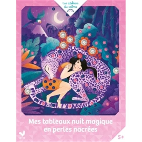 Mes tableaux nuit magique en perles nacrées - pochette avec accessoires