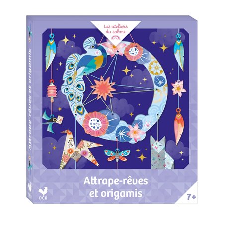 Attrape-rêves et origamis - mini boîte avec accessoires