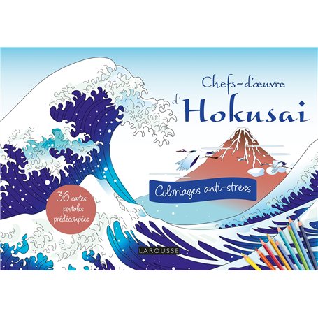 Cartes postales à colorier : Chefs-d'oeuvre d'Hokusai