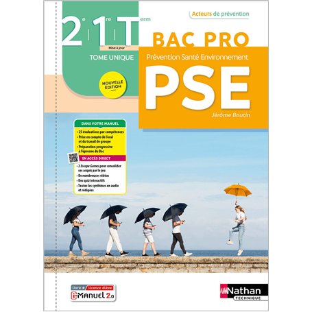 Prévention santé environnement - Tome unique - 2de/1re/Term Bac Pro - Coll. Acteurs de prévention - Éd. 2025 - Livre + licence