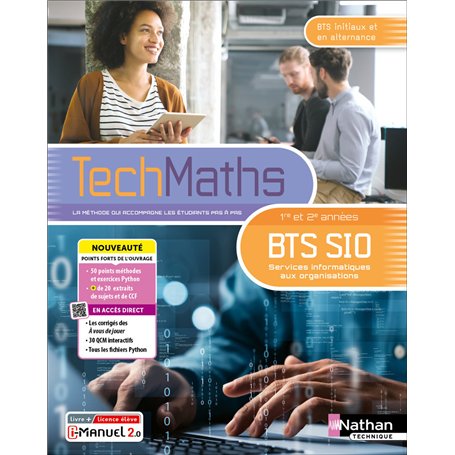 Mathématiques - BTS SIO 1ère et 2ème années - Coll. TechMaths - Éd. 2025 - Livre + licence