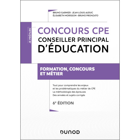 Concours CPE - Conseiller principal d'éducation - 6e éd.