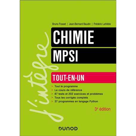 Chimie tout-en-un MPSI - 3e éd.