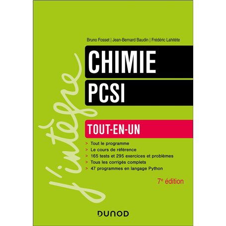 Chimie tout-en-un PCSI - 7e éd.