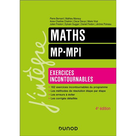 Maths - Exercices incontournables - MP-MPI - 4e éd.