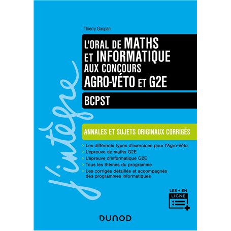 L'oral de Maths Informatique aux concours Agro-Véto et G2E