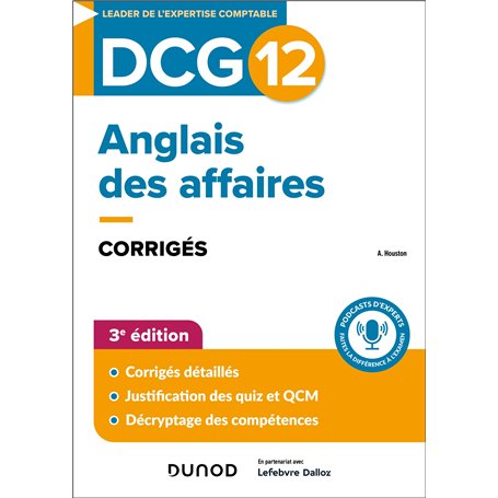DCG 12 - Anglais des affaires - Corrigés - 3e éd.