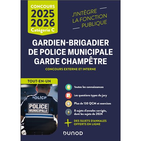 Concours Gardien-brigadier de police municipale - Garde champêtre Tout-en-un - 2025-2026