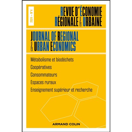 Revue d'économie régionale et urbaine Nº4/2024