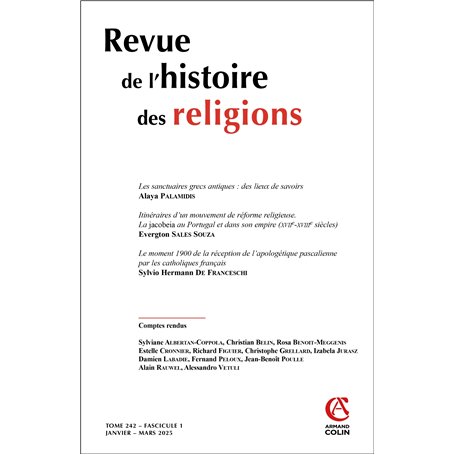 Revue de l'histoire des religions - Nº1/2025
