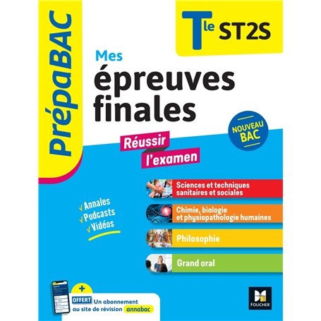 Prepabac Terminale ST2S - Mes épreuves finales - fiches et annales