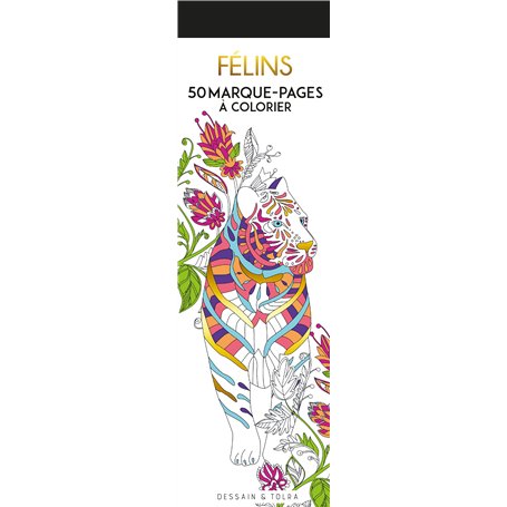 Félins - 50 marque-pages à colorier