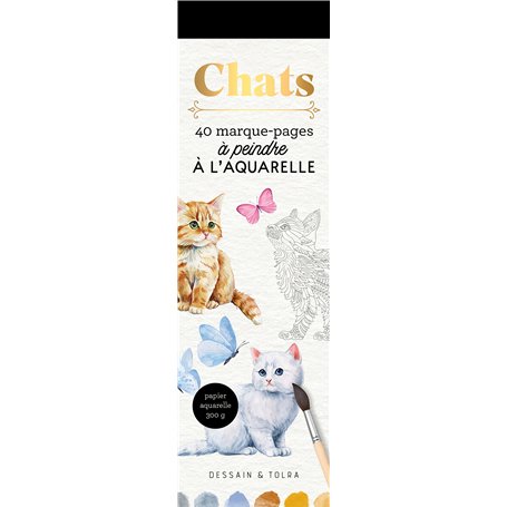 Marque-pages Chats à l'aquarelle