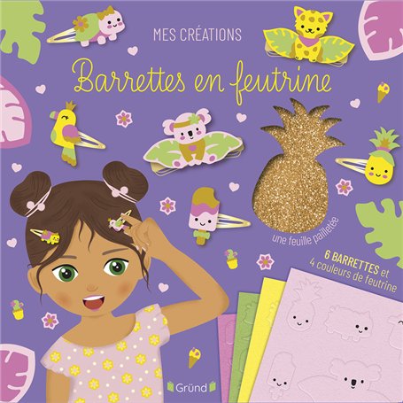 Barrettes en feutrine exotiques