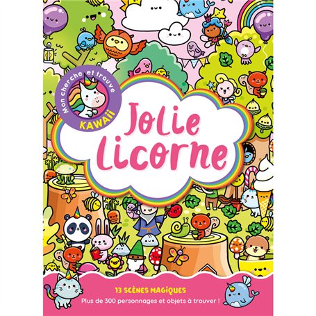 Mon cherche et trouve Kawaii - Jolie licorne