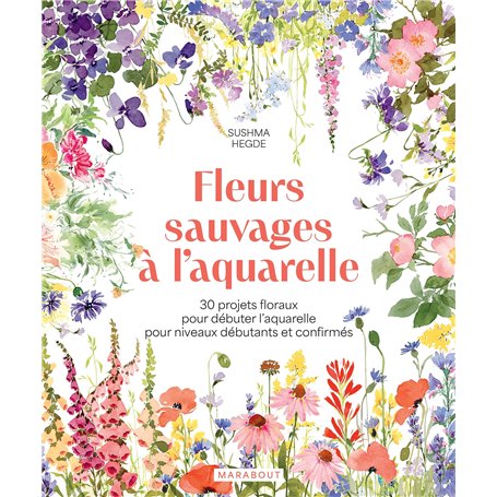 Fleurs sauvages à l'aquarelle