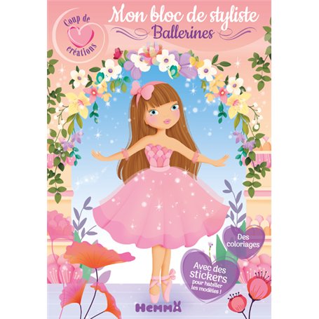 Coup de coeur créations - Mon bloc de styliste - Ballerines - Des coloriages - Avec des stickers pour habiller les modèles ! ...