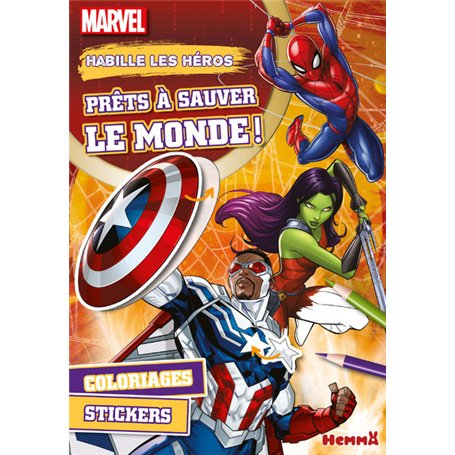 Marvel - Habille les héros - Prêts à sauver le monde ! - Coloriages