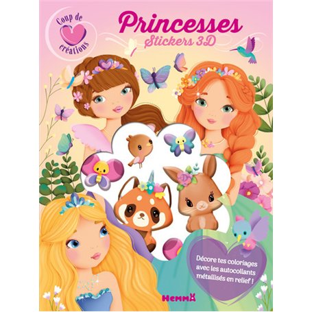 Coup de coeur créations - Princesses - Stickers 3D - Décore tes coloriages avec les autocollants métallisés en relief !
