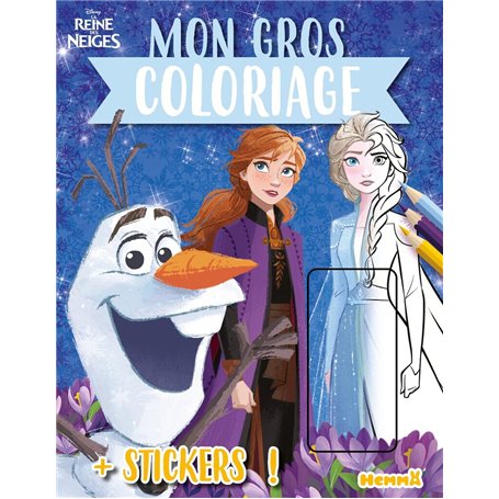 Disney La Reine des Neiges - Mon gros coloriage + stickers ! (Elsa et Anna Frozen 2)