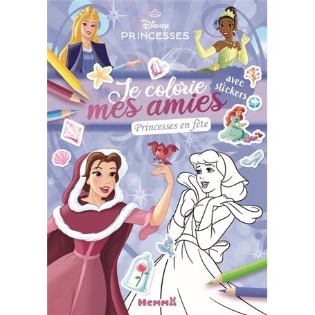 Disney Princesses - Je colorie mes amies - Bloc de syliste - Princesses en fête