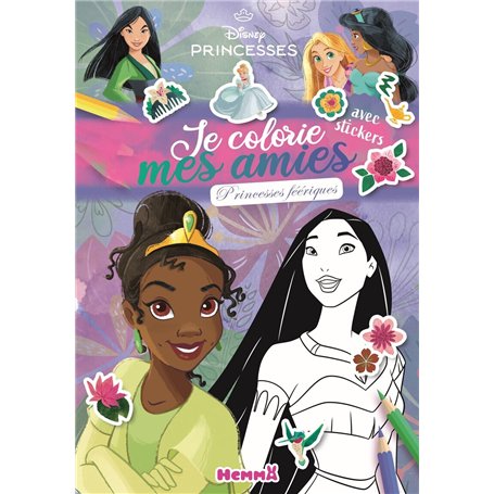 Disney Princesses - Je colorie mes amies - Bloc de styliste - Princesses féériques
