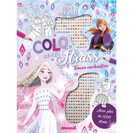 Disney La Reine des Neiges 2 - Colo avec strass - Tenues enchantées - Avec plus de 1000 strass !