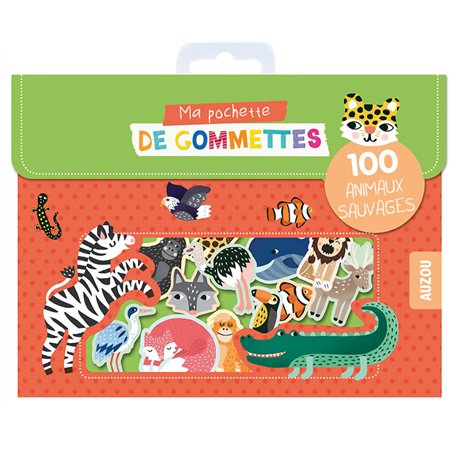 MA POCHETTE DE GOMMETTES - 100 ANIMAUX SAUVAGES