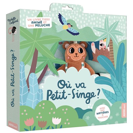 Ou va Petit-singe ? - Livre tissu