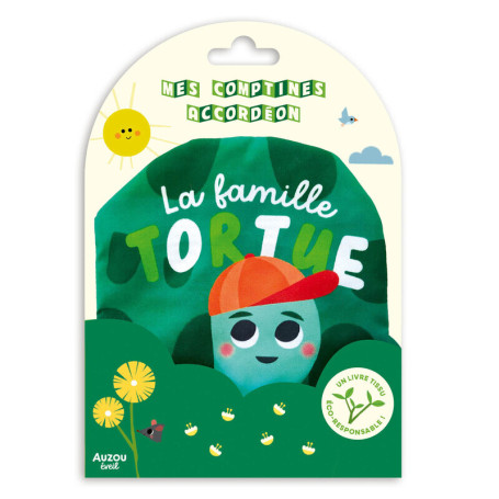 Comptines accordéon livre tissu - La famille Tortue
