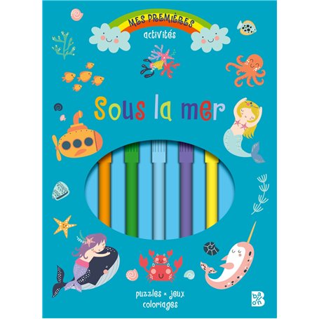 Bloc d'activités avec feutres: Sous la mer