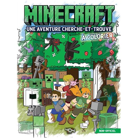 Minecraft - Une aventure cherche-et-trouve à colorier