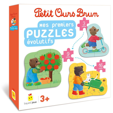 Jeu Petit Ours Brun - Mes premiers puzzles évolutifs - Dès 3 ans