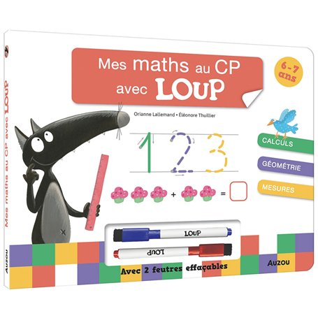 Mes maths au CP avec Loup - Livre-ardoise