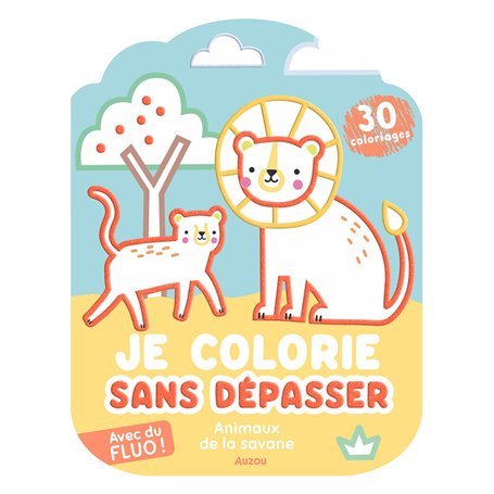 Coloriages fluo - Animaux de la savane