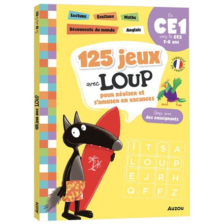 125 jeux avec Loup du CE1 au CE2 - Cahier de vacances 2025