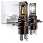 WAIXINGREN Ampoule H4 LED Voiture 36000LM, 120W, 6500K Lumière Blanche, Remplacement pour Halogènes, 1:1 Taille Halogène, Plug a