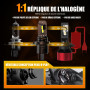 WAIXINGREN Ampoule H4 LED Voiture 36000LM, 120W, 6500K Lumière Blanche, Remplacement pour Halogènes, 1:1 Taille Halogène, Plug a