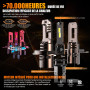 WAIXINGREN Ampoule H4 LED Voiture 36000LM, 120W, 6500K Lumière Blanche, Remplacement pour Halogènes, 1:1 Taille Halogène, Plug a