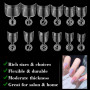 MWOOT 600 Pièces Ovale Court Faux Ongles Artificiel Capsules Ongles Nail Tips, Français Acrylique Faux Ongles Pointues Extension