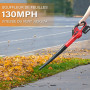 TEENO Souffleur de Feuilles sans Fil 20V 3.0Ah, Vitesse de soufflage jusqu'à 288 km/h, souffleur sans Fil avec Batterie et Charg
