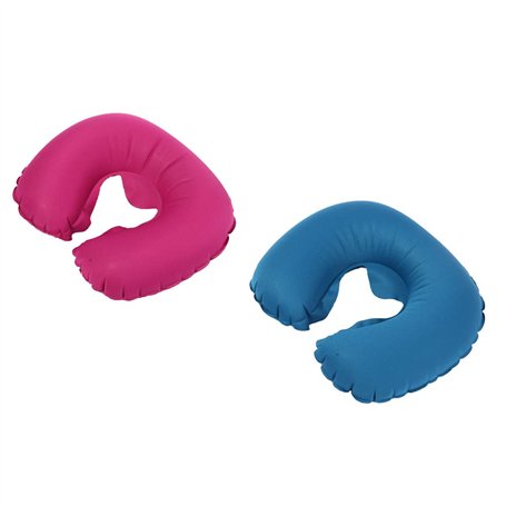 NUZAMAS Lot de 2 oreillers de voyage – Housse souple