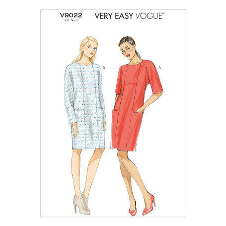 Vogue Patterns 9022 Y Patron pour Robes Taille XS 32-34/S 36-38/M 40-42