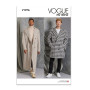 Vogue V1976AA Manteau pour homme en deux longueurs AA (34-36-38-40-42)