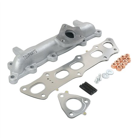 TBVPARTS Collecteur d'échappement 18100RMAE00 Plus jeu de joints 18100RBDE11 en fonte ductile 04180RBD305 compatible pour Civic