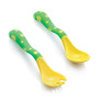 Nûby Couverts - Couverts décoratifs 1 fourchette + 1 cuillère +12mois (Coloris aléatoire)