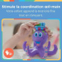 Jouet de bain - NUBY - Pieuvre intéractive flottante - Anneaux de bain - Violet