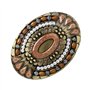 boucle de ceinture de conception de cowboy occidental de style ovale de totem de pierres précieuse